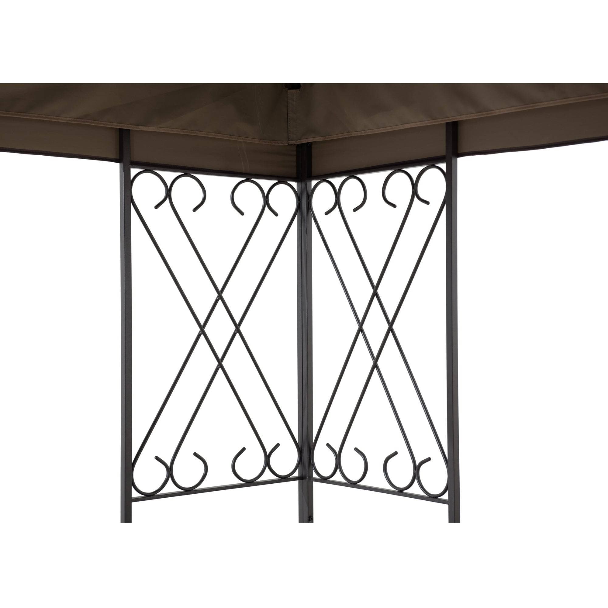 SUNJOY 10x12 Steel Backyard Gazebo with Ceiling Hook.