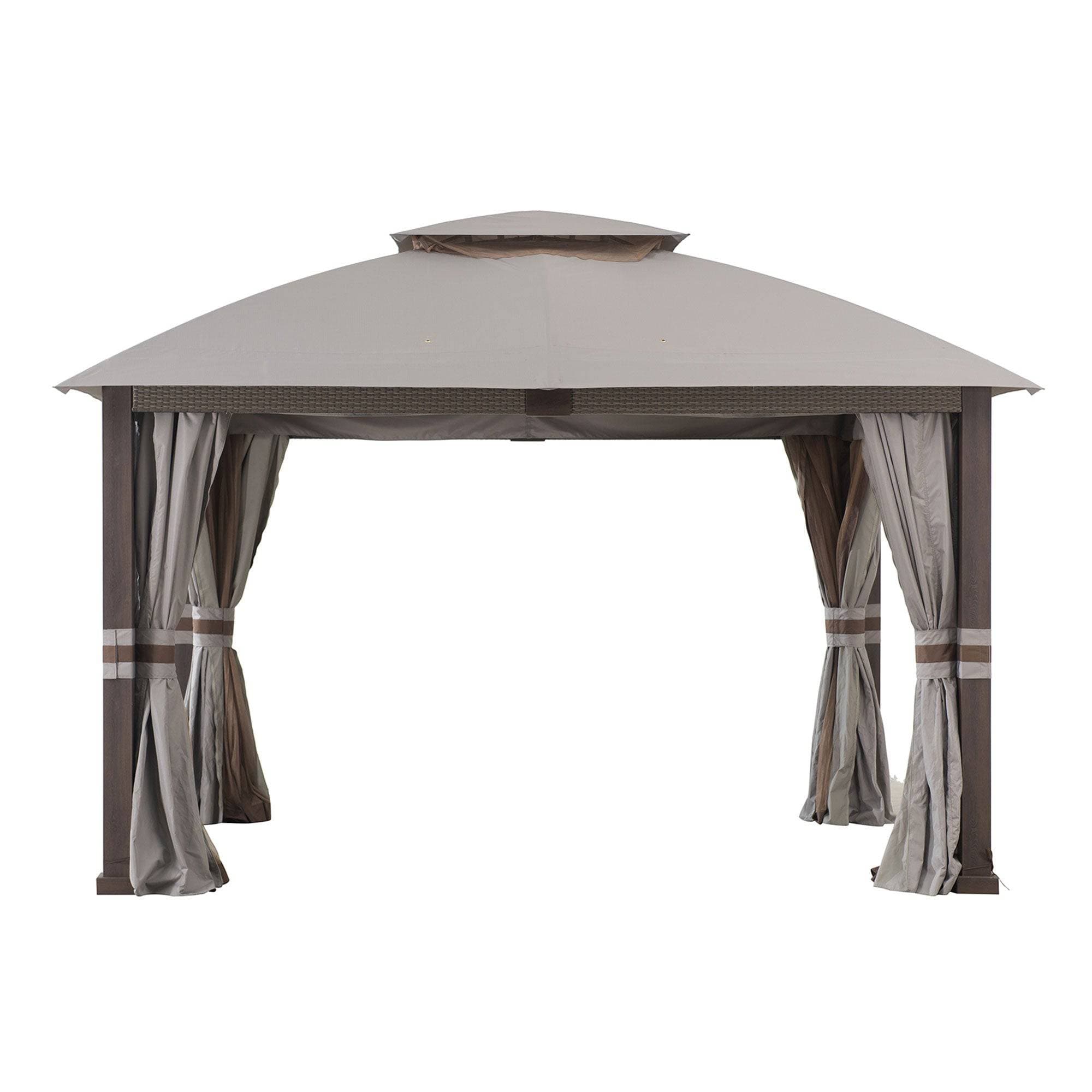 SUNJOY 11x13 Backyard Gazebo with Netting and Curtain.