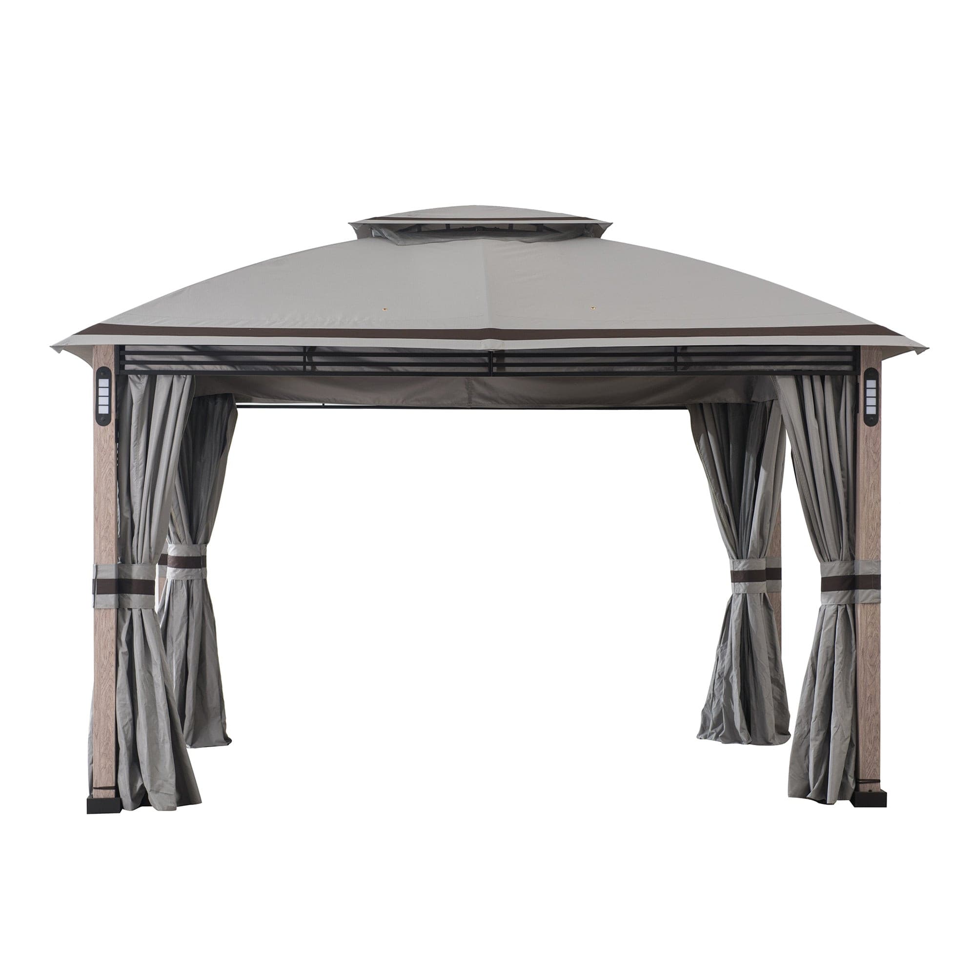 SUNJOY 11x13 Backyard Gazebo with LED Light, Bluetooth Speaker and Hook.