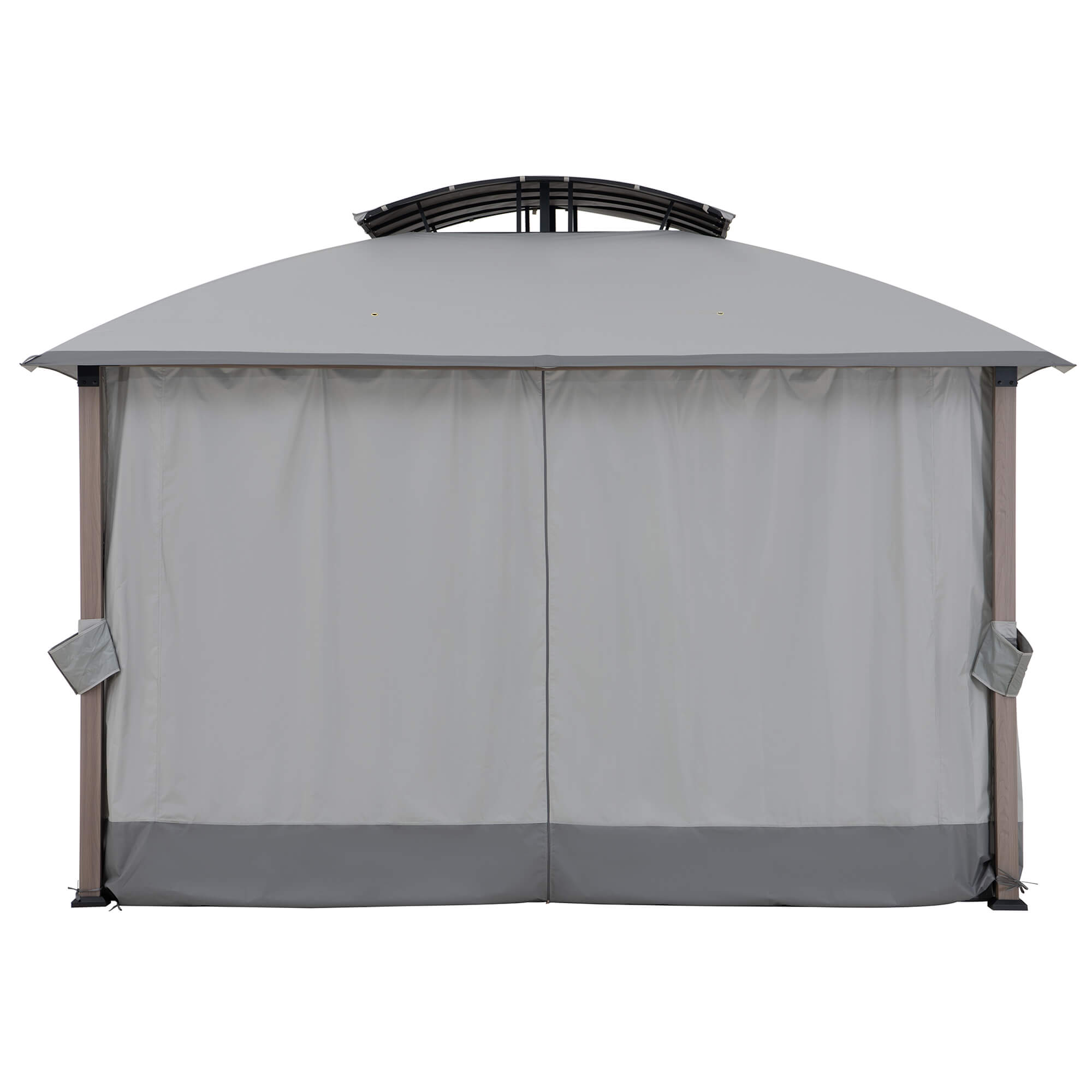SUNJOY 11x13 Outdoor Canopy Gazebo Kit with Netting and Curtain.
