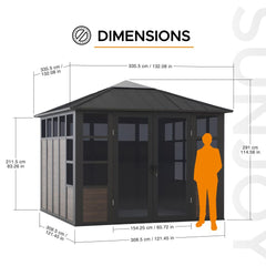 Outdoor Patio Metal Hardtop Gazebo Kits Sunjoy Backyard Gazebos Sale