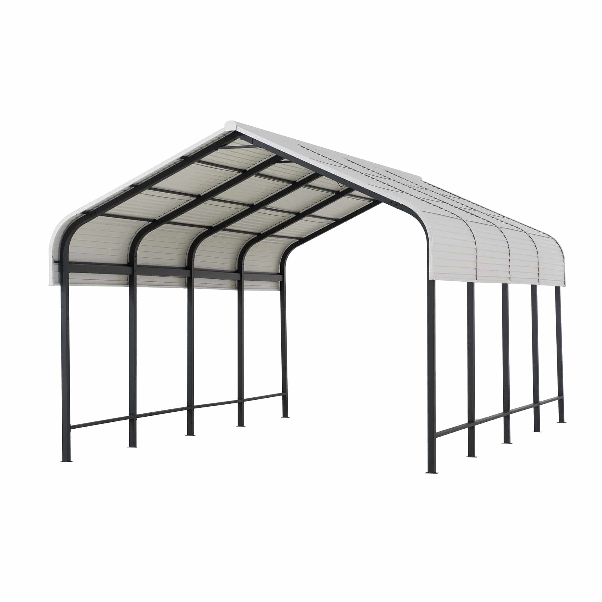 SUNJOY 12x20 Heavy Duty Metal Carport Gazebo with Ceiling Hook.