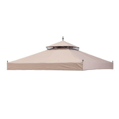 Sunjoy Sesame+Black Replacement Canopy For Sun Shade Gazebo (10X10 Ft) L-GZ414PST Sold At Walmart US.