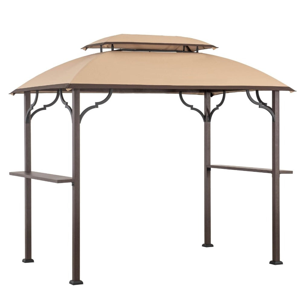 Sunjoy Sesame+Dark Brown Replacement Canopy For Greenvail Domed Top Grill Gazebo (8X5 Ft) A103001900 Sold At BJ‘S.