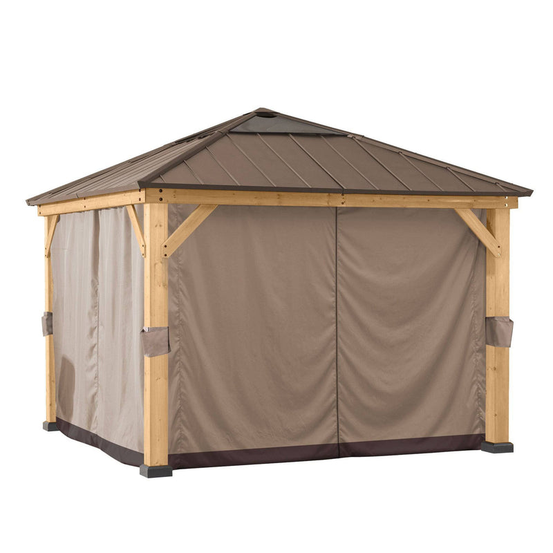 Sunjoy Replacement Curtains for 9 ft. × 9 ft. Wood-Framed Gazebos