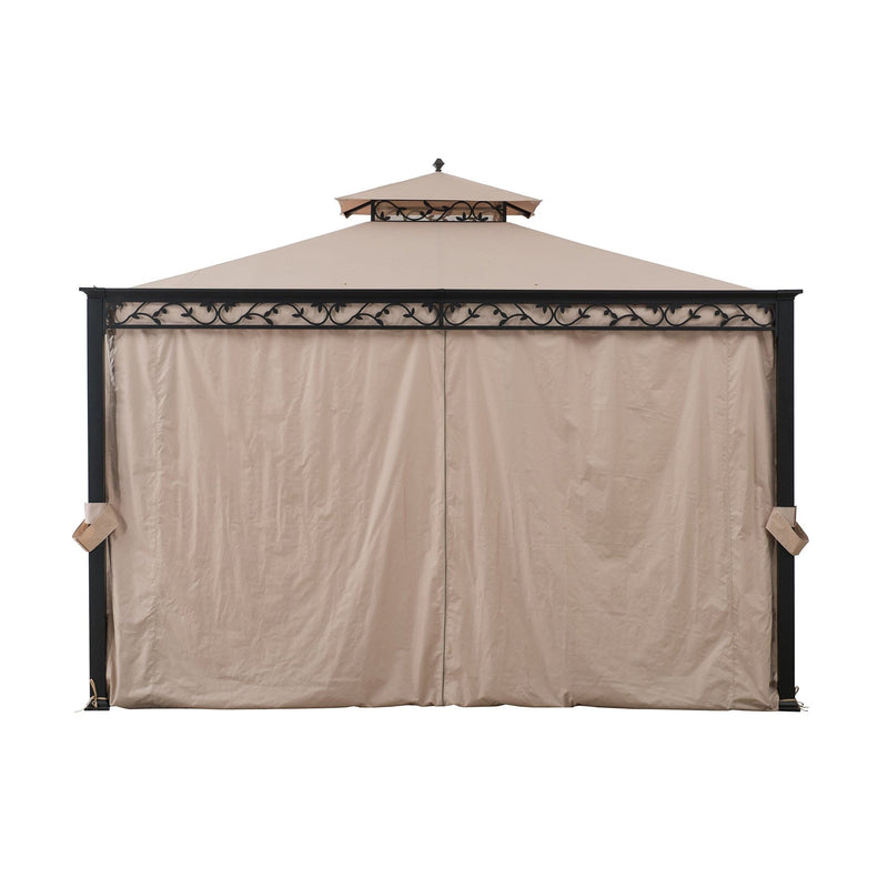 Sunjoy Khaki Replacement Curtain For Bewkes Softtop Gazebo (10X12 Ft) 