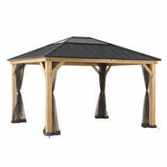 Sunjoy Replacement Universal Mosquito Netting for 11 ft. ×13 ft. Wood-Framed Gazebos.