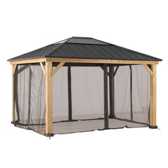 Sunjoy Replacement Universal Mosquito Netting for 13 ft. × 15 ft. Wood-Framed Gazebos.