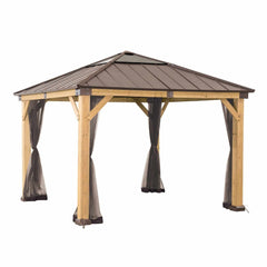 Sunjoy Replacement Universal Mosquito Netting for 9 ft. × 9 ft. Wood-Framed Gazebos.