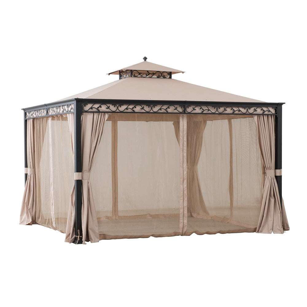 Sunjoy Khaki  Replacement Mosquito Netting For Bewkes Softtop Gazebo (10X12 Ft) A101003202 Sold At SunNest.