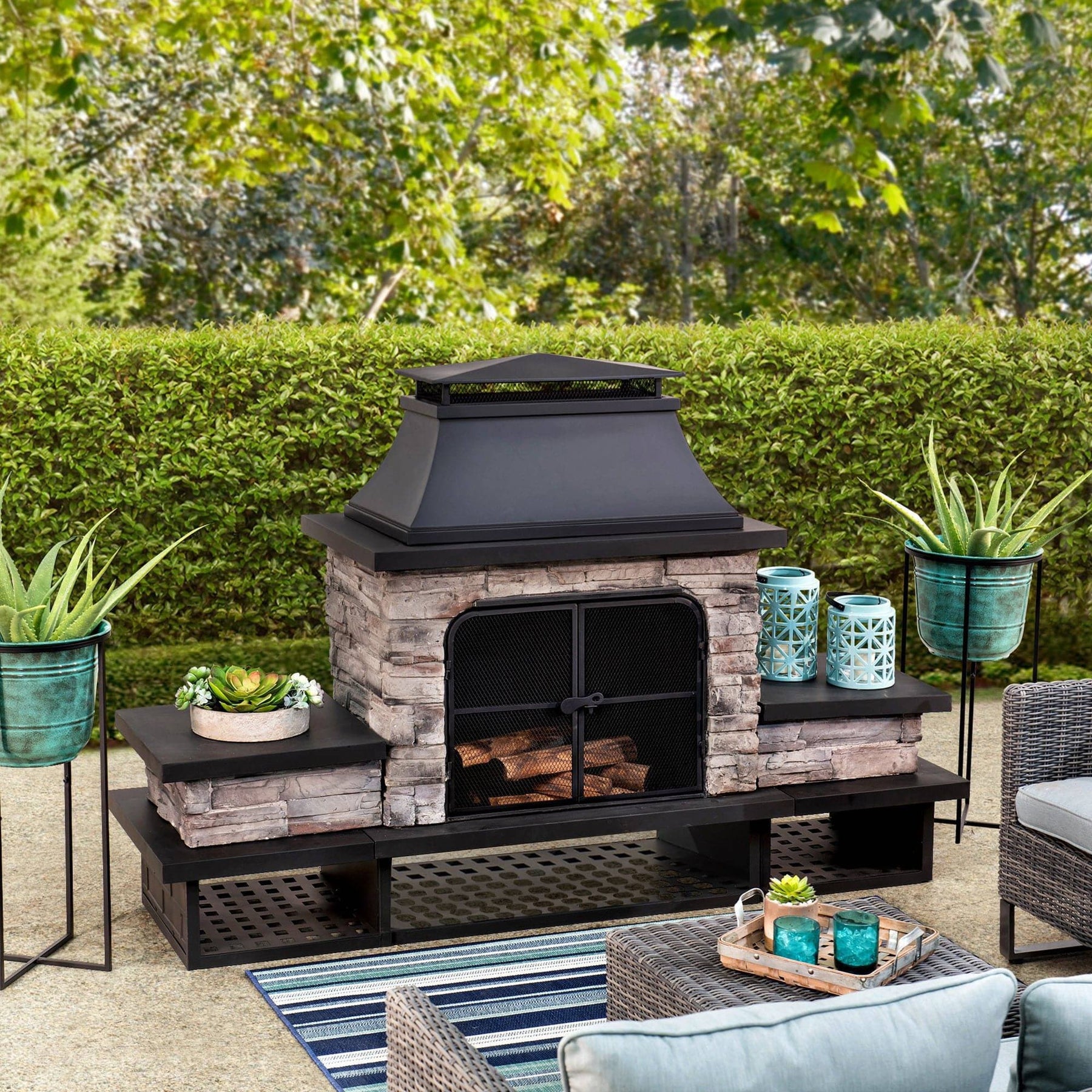 Outdoor Fireplaces for Sale | Wood Burning - SUNJOY