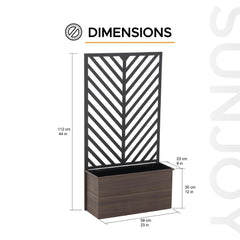 SUNJOY Raised Garden Bed with Trellis - Screen & Planter Box Combo.