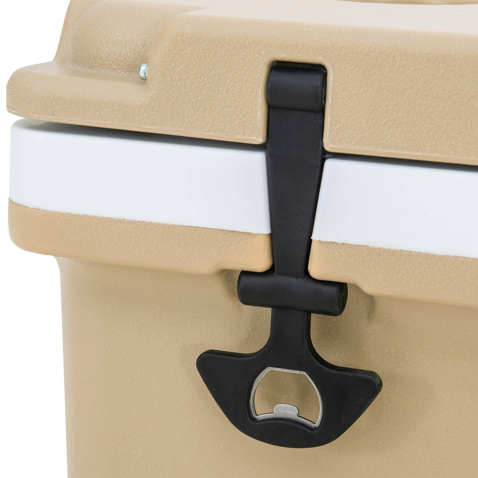 SUNJOY 60-quart Insulated Beach Ice Chest Cooler with Solar Panel, Wheels, and Handles.