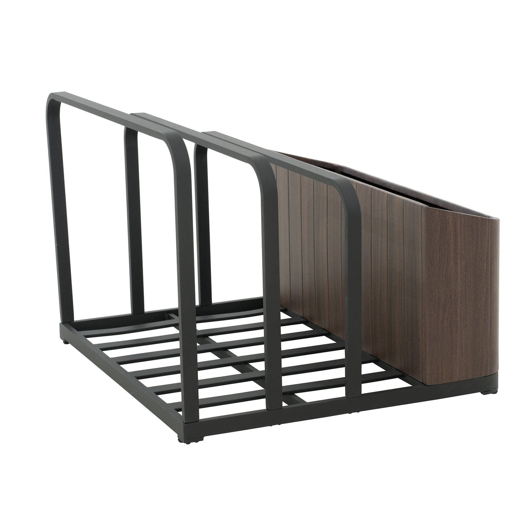 SUNJOY Outdoor Black Aluminum Pool Float Storage Rack.