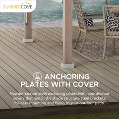 SummerCove Modern Patio 12x14 Pergola Kits with Canopy for Backyard, Deck DIY .