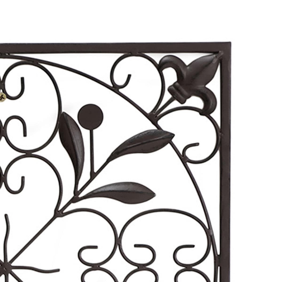 SUNJOY Brown 4-Panel Iron Wall Art.