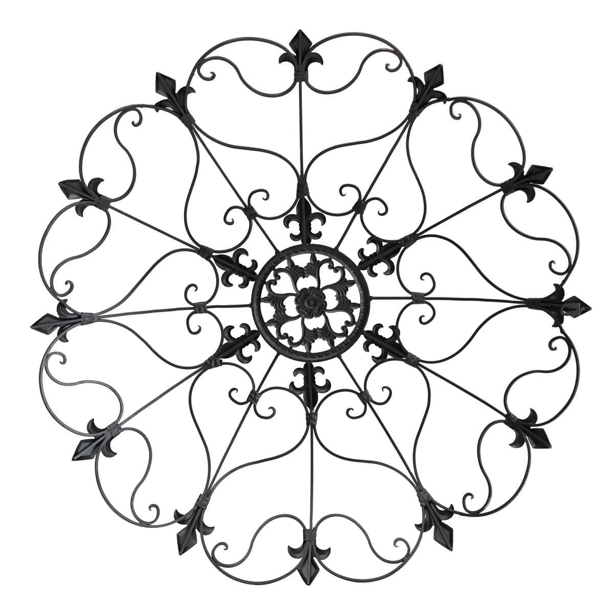 SUNJOY Gold Fleur-De-Lis Wall Decor.