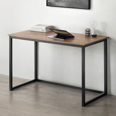 Studio Space 47.5" Modern Design Home Office Computer Desk Workstation with Wood Tabletop and Black Steel Frame.