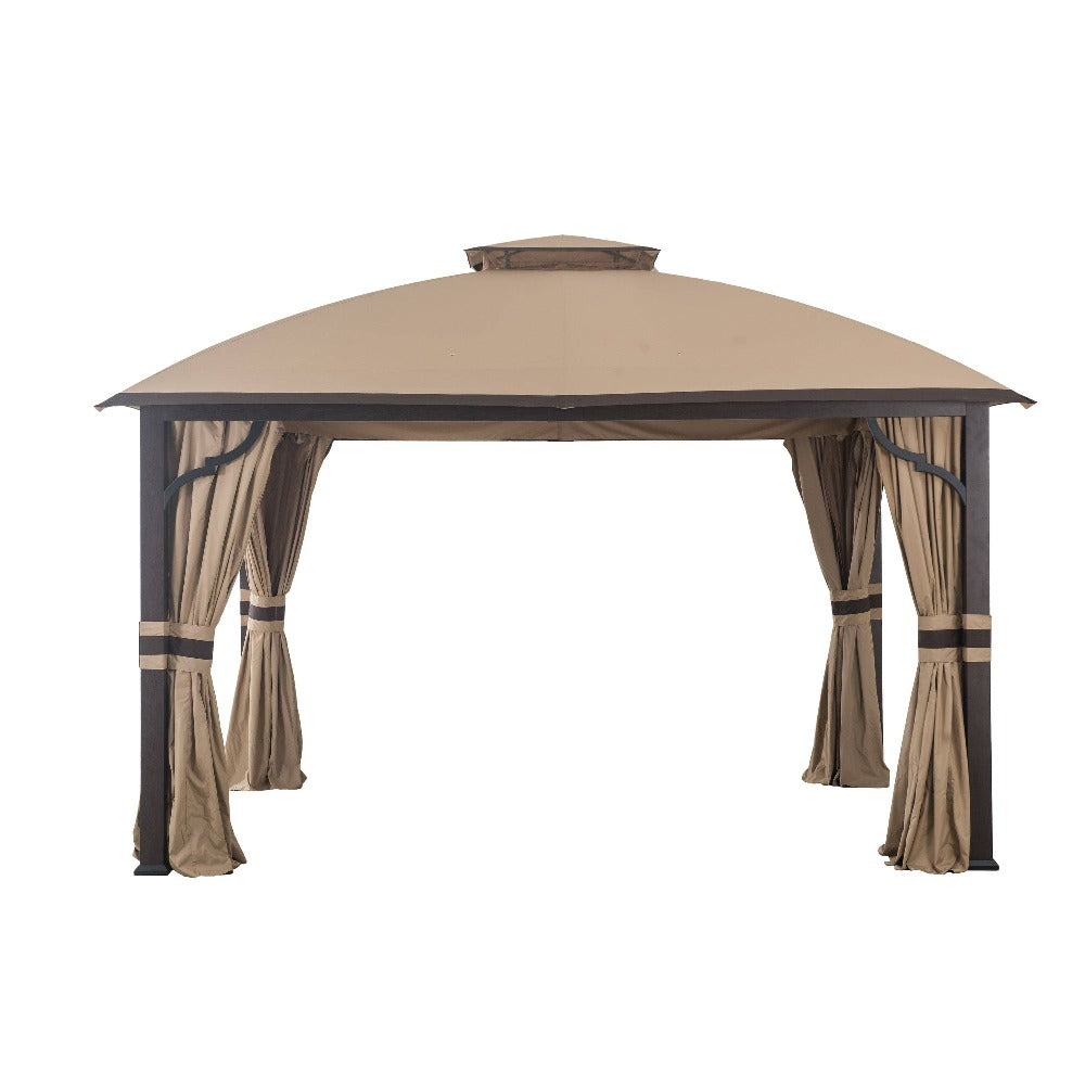Sunjoy Sesame+Dark Brown Replacement Canopy For Greenvail Fabric Top Gazebo (10X12 Ft) A101010200 Sold At BJ‘s.
