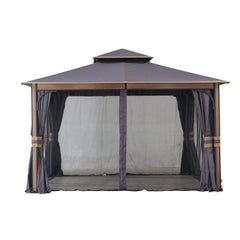 Sunjoy Outdoor Patio 11x13 Canopy Gazebo Backyard Metal Gazebo Kits for Sale.