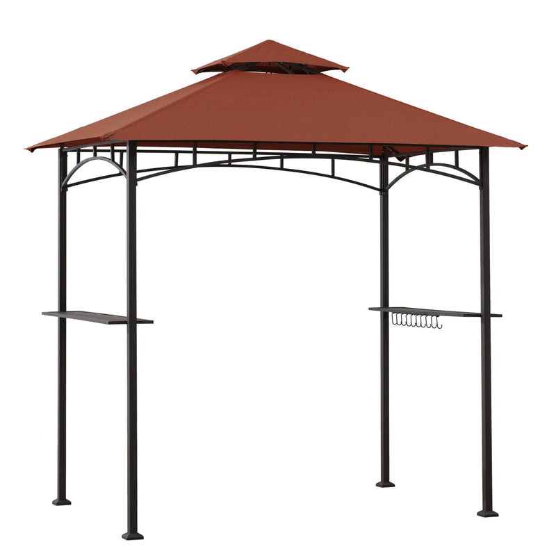 Sunjoy Outdoor Patio 5x8 Metal Frame Canopy Roof Grill Gazebo for Sale