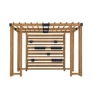 Sunjoy Outdoor Patio 10x10 Modern Wooden Privacy Screen Pergola Kit ...