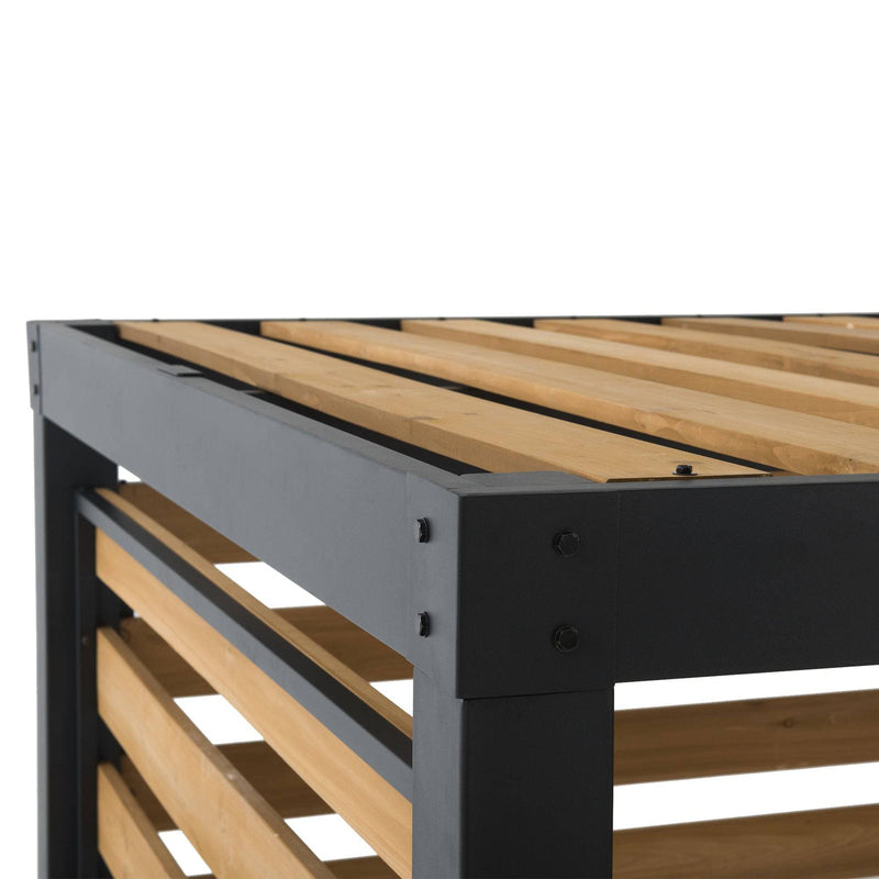 Modern Patio 10x6 Metal & Wood Pergola Kits for Outdoor Backyard