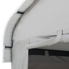 Sunjoy 20 ft. x 12 ft. Carport with Fabric Enclosure.