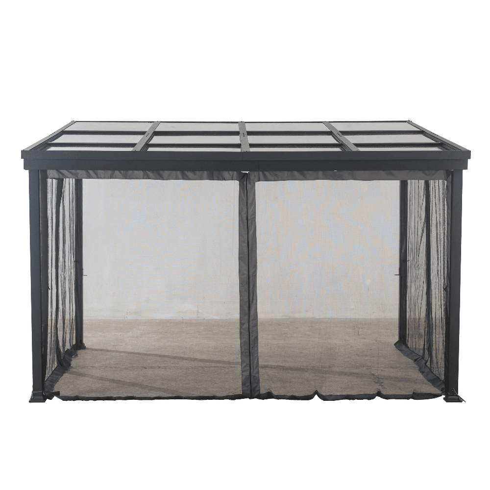 Sunjoy Black+Dark Grey Replacement Mosquito Netting For Lean On PC Top Gazebo A102002101 Sold At Rona.