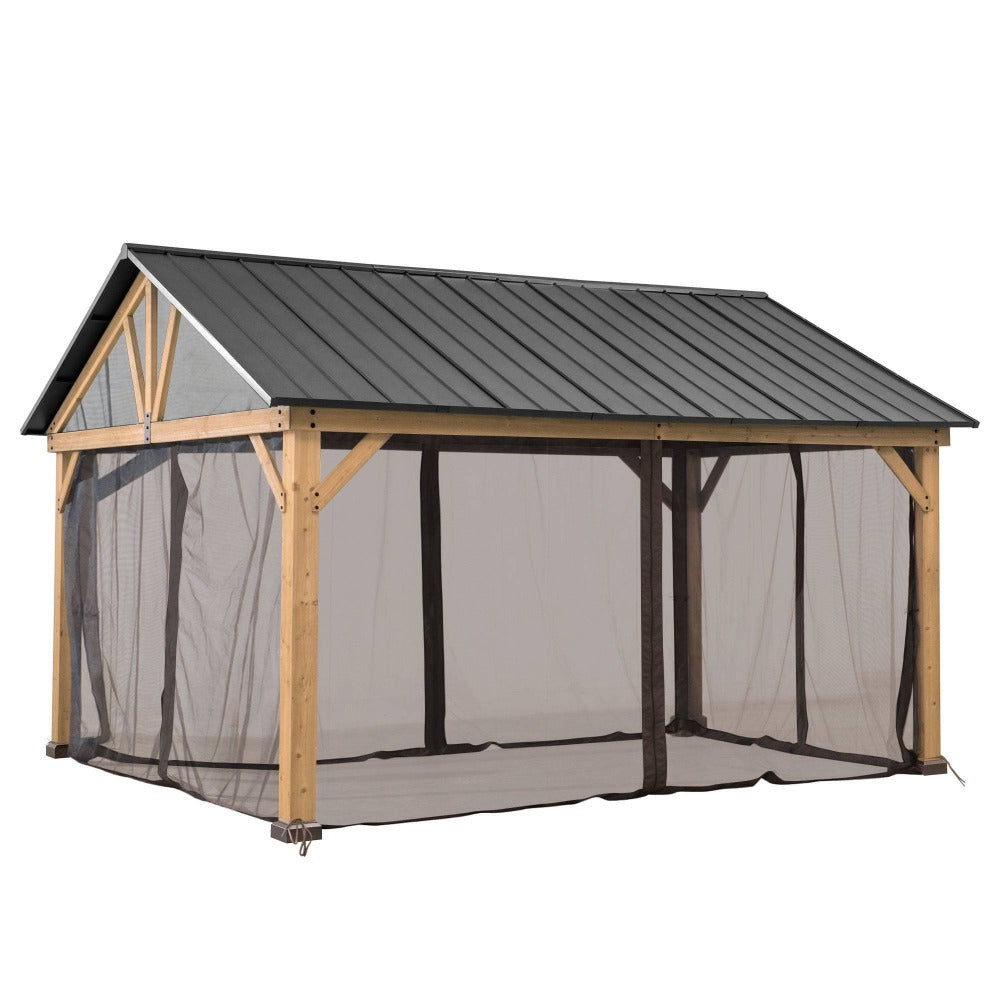 Sunjoy Replacement Universal Mosquito Netting for 13 ft. × 15 ft. Wood-Framed Gazebos (W/Netting Tube).