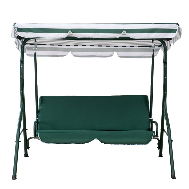 Sunjoy 2-Seat Steel Patio Swing Chair with Tilt Canopy