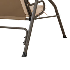 Sunjoy 2-Seat Steel Patio Swing Chair with Tilt Canopy.