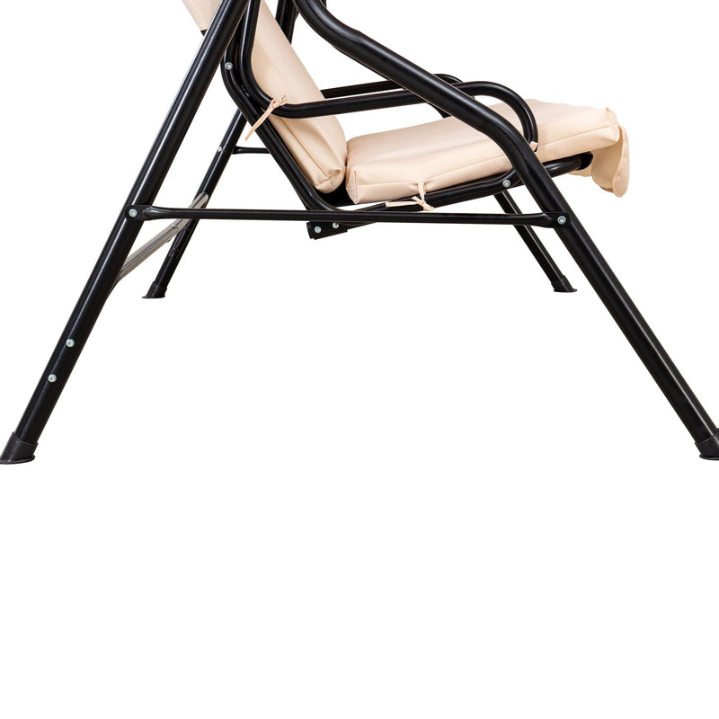 Sunjoy 2-Seat Steel Patio Swing Chair with Tilt Canopy