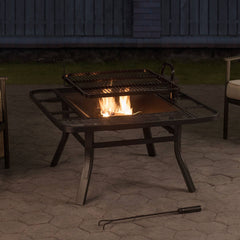 Sunjoy Wood Burning Outdoor Fire Pit Patio Backyard Portable Fire Pits.