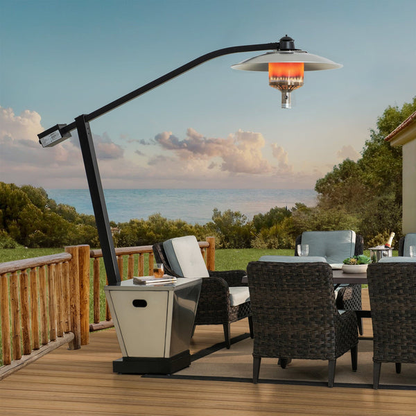 AmberCove Outdoor Patio Space Portable Offset Propane Gas Pool Heater.
