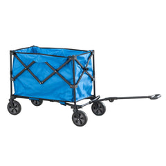 Sunjoy Blue Odell Collapsible Folding Wagon Cart with Wheels.