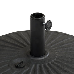 Sunjoy Universal Black Water & Sand Inject Spoke Texture Patio Umbrella Base.