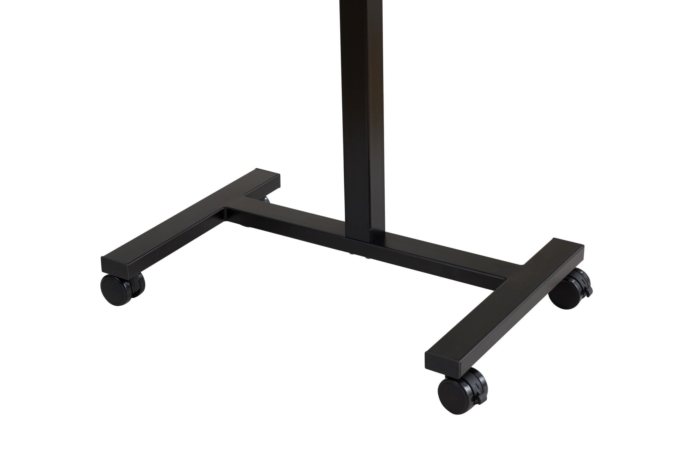 SUNJOY 27" Black Adjustable Office Mobile Desk Cart with Locking Casters.