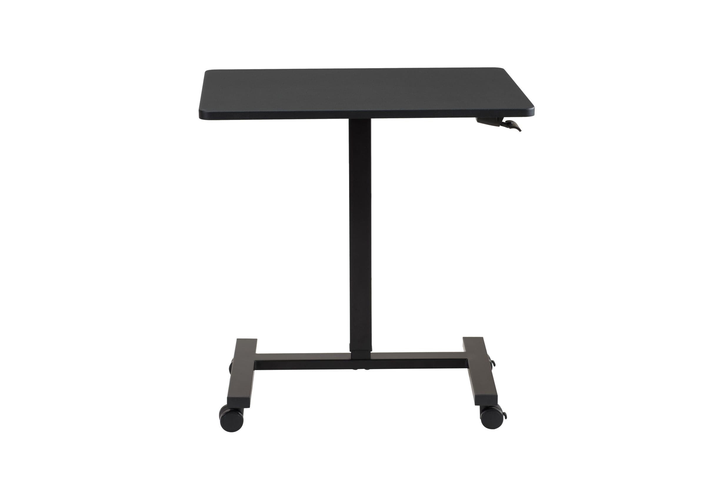 SUNJOY 27" Black Adjustable Office Mobile Desk Cart with Locking Casters.