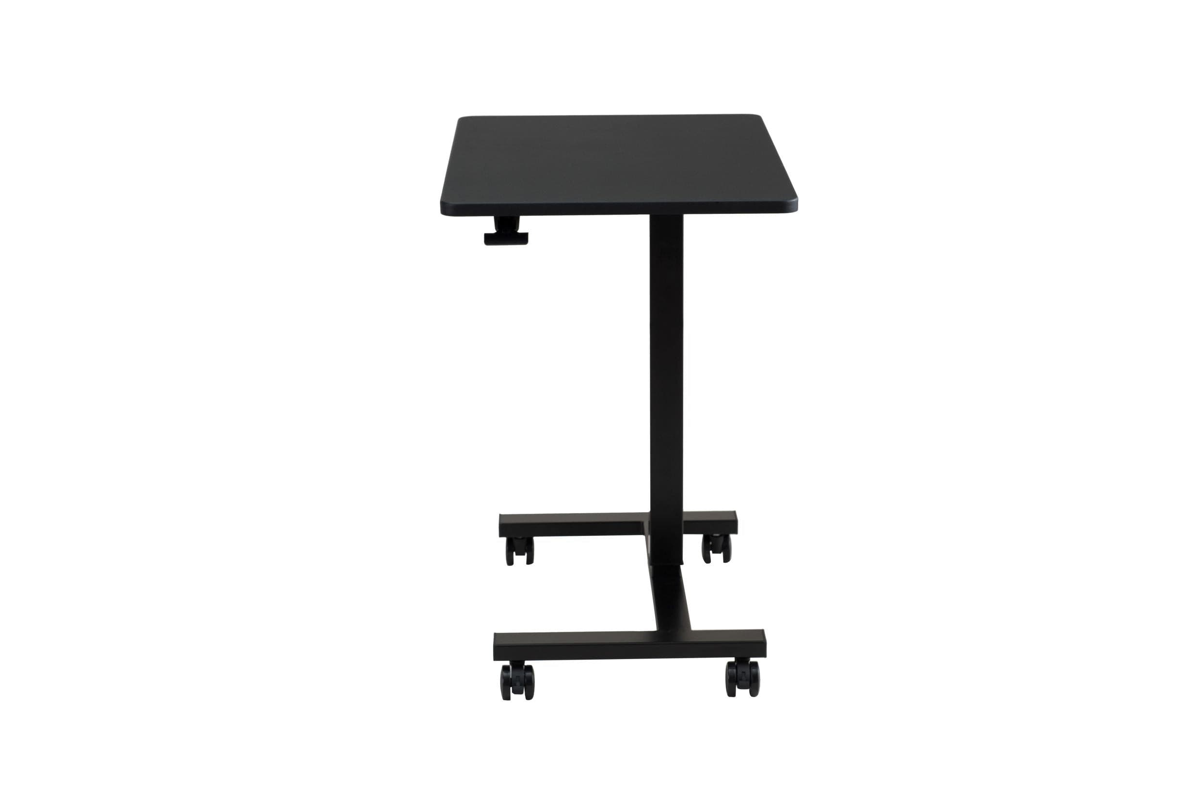 SUNJOY 27" Black Adjustable Office Mobile Desk Cart with Locking Casters.