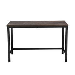 Studio Space 48" Industrial Design Home Office Computer Desk Work Station with Wood Table Top and Black Steel Frame.