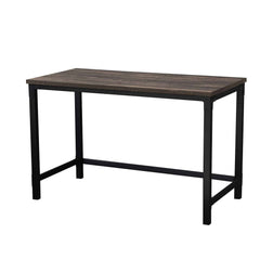 Studio Space 48" Industrial Design Home Office Computer Desk Work Station with Wood Table Top and Black Steel Frame.