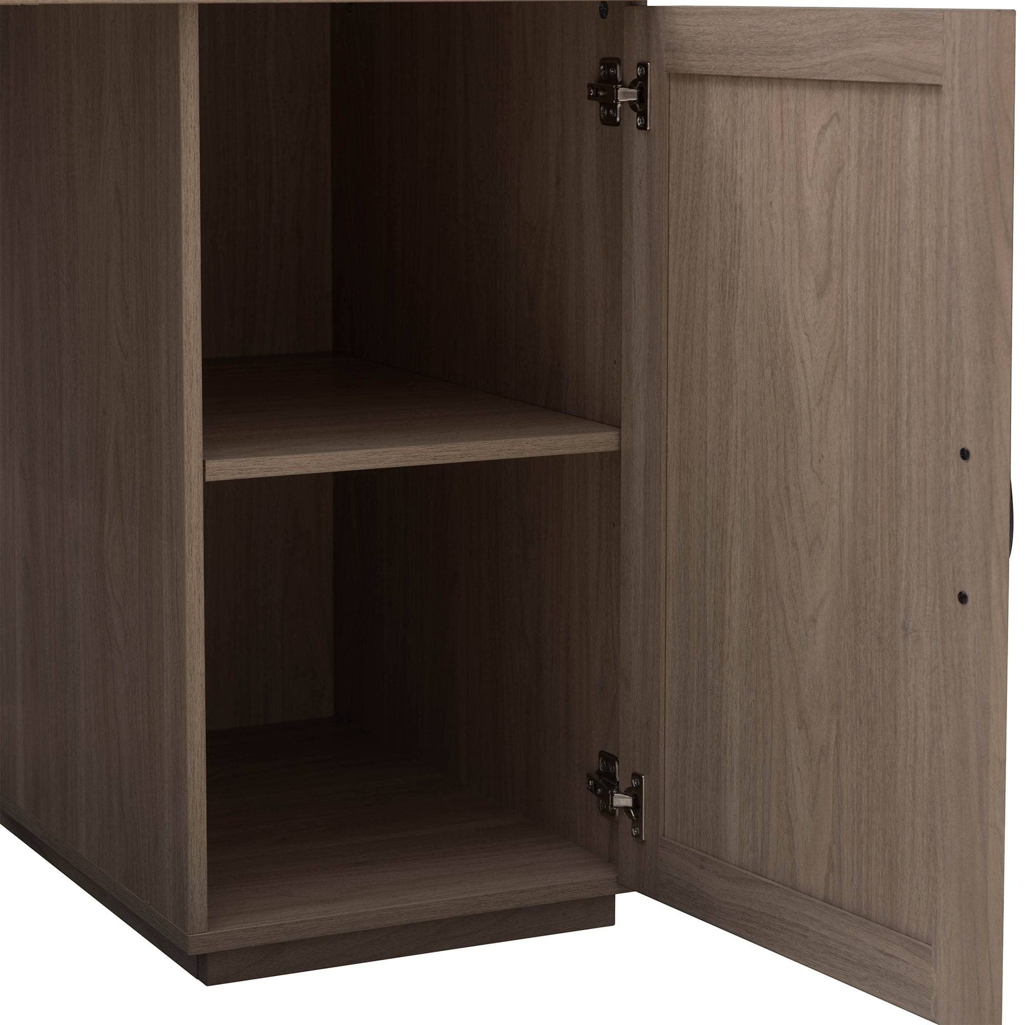 SUNJOY 47" Farmhouse Design Computer Desk with Cabinet.