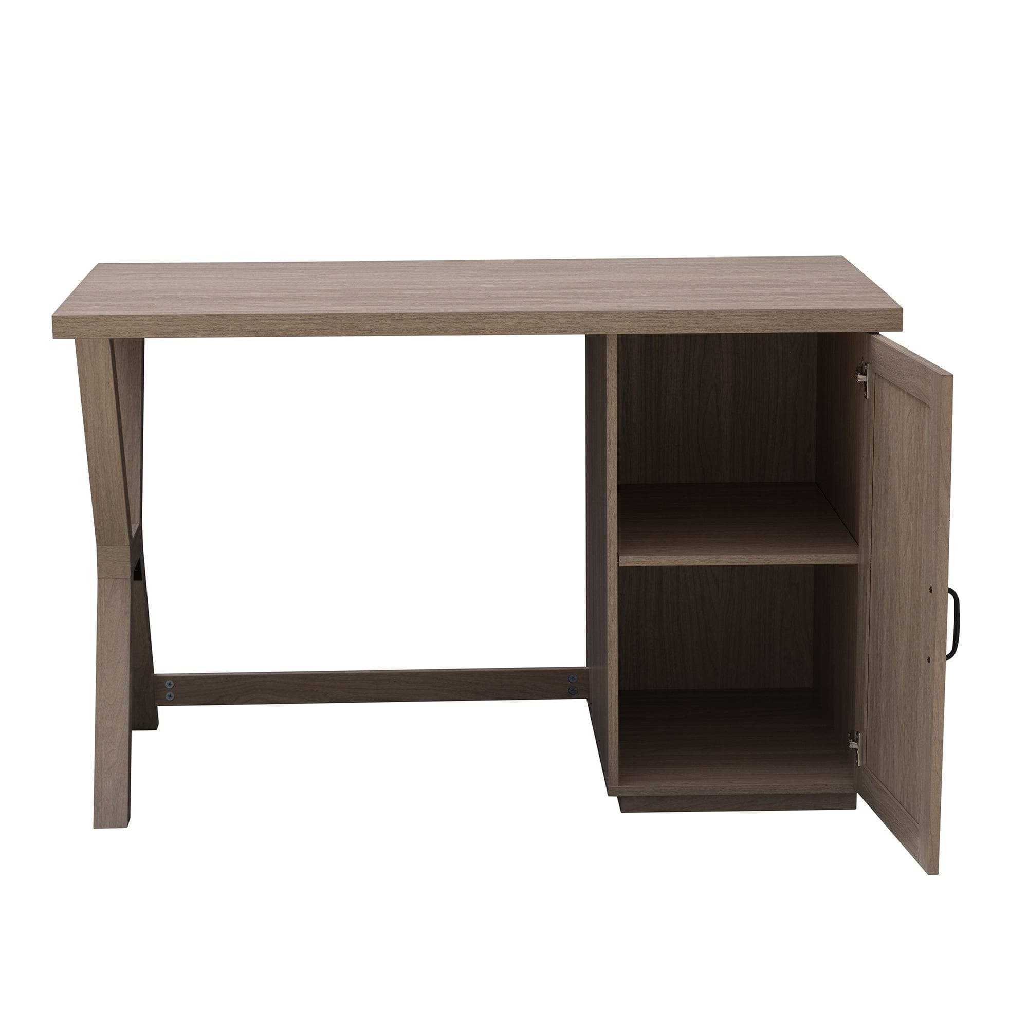 SUNJOY 47" Farmhouse Design Computer Desk with Cabinet.
