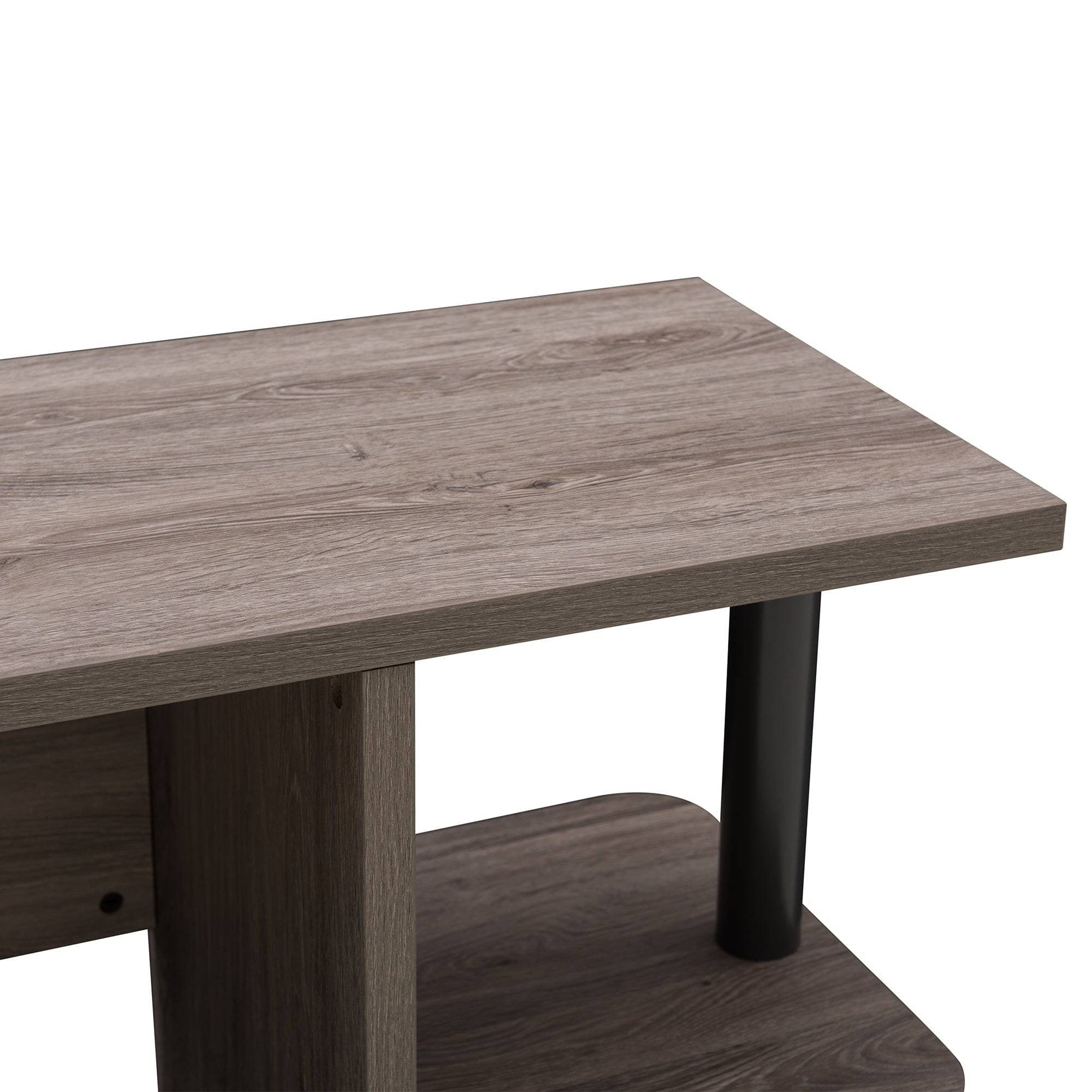 SUNJOY 39" Farmhouse Design Computer Desk with Two Open Shelves.