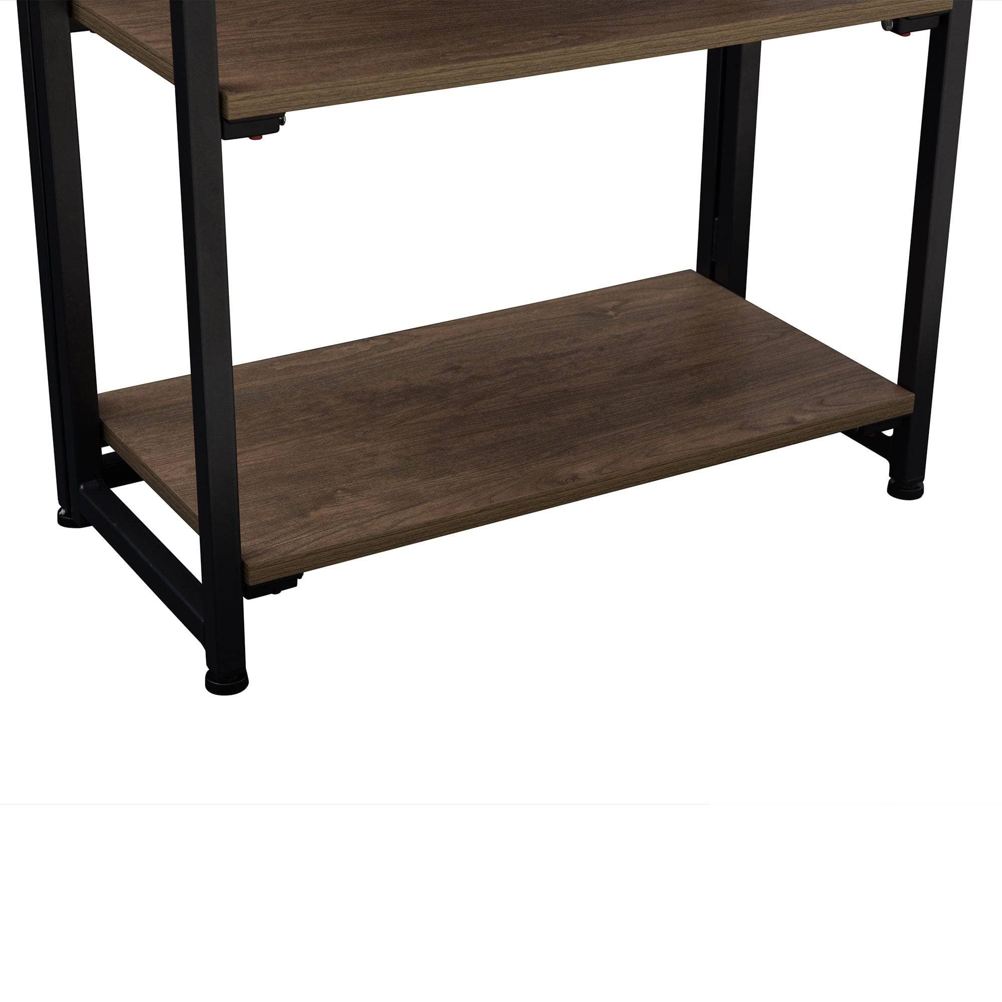 SUNJOY 24" Steel Frame Folding Bookcase with 3-Tier Shelves.