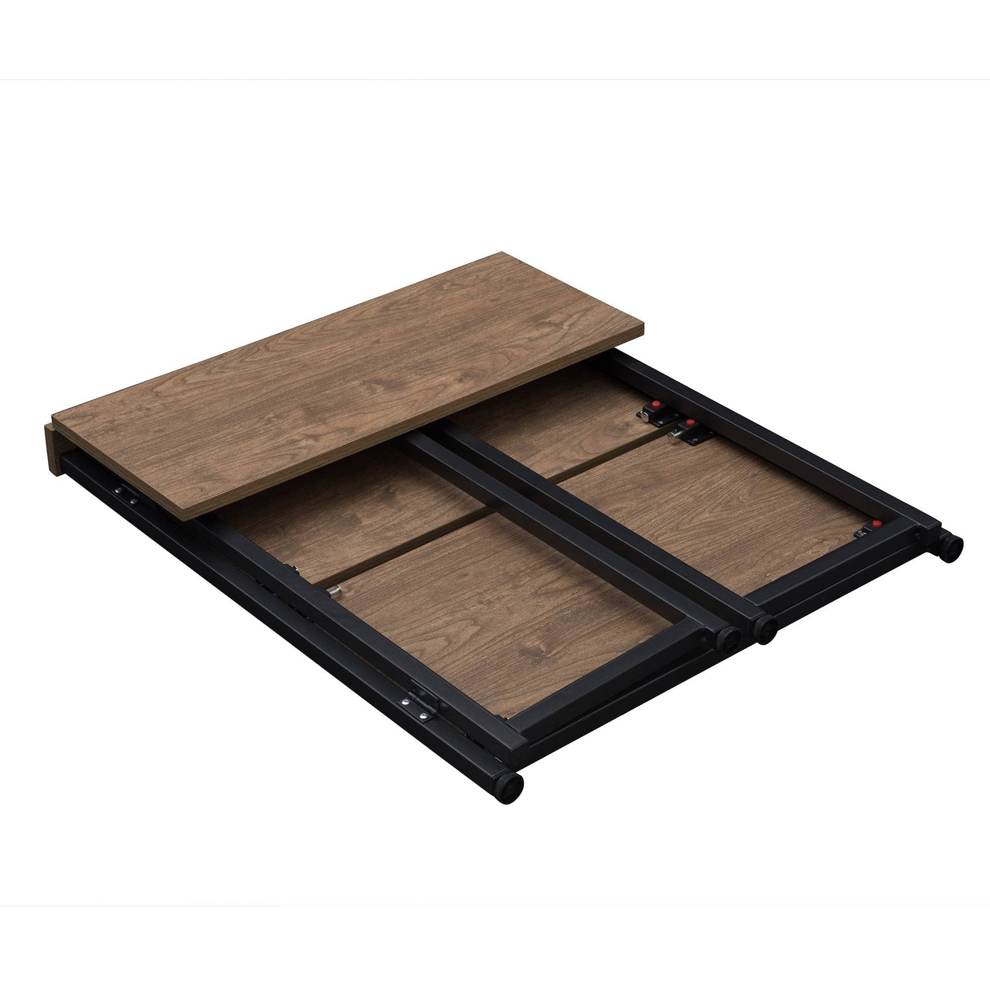 SUNJOY 24" Steel Frame Folding Bookcase with 3-Tier Shelves.