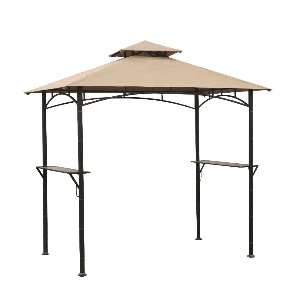 SUNJOY Khaki Replacement Canopy For Grill Gazebo (5X8 Ft) L-GG019PST Sold At Home Depot.