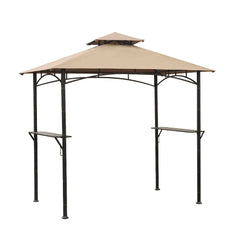 Sunjoy Khaki Replacement Canopy For Grill Gazebo (5X8 Ft) L-GG019PST Sold At Home Depot.
