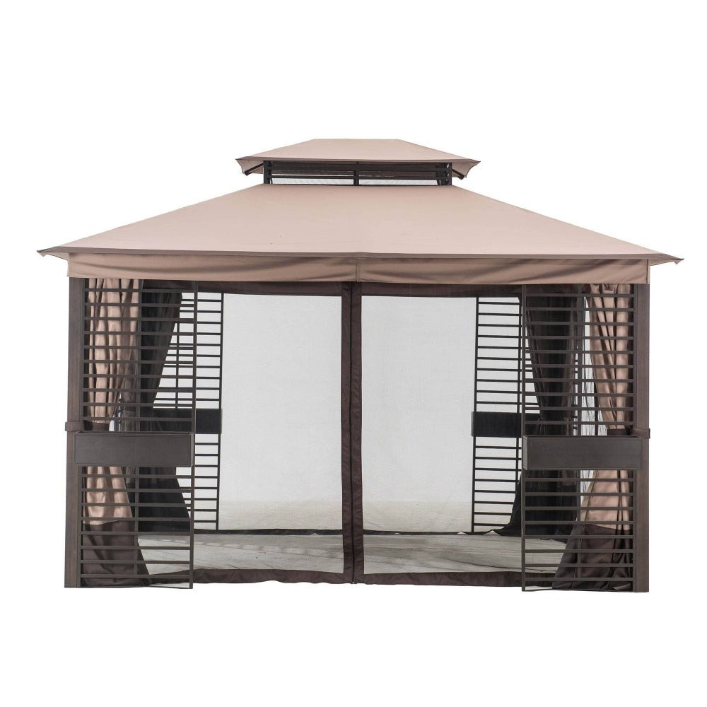 Dark Replacement Mosquito Netting Gt Soft Top W Flwr Boxes Gazebo L GZ882PST D Sold At Lowes